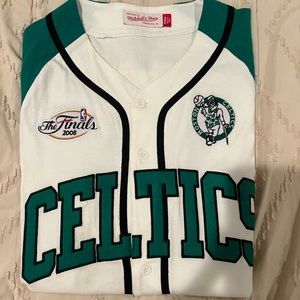 CELTICS NBA FINALS BASEBALL STYLE SHIRT